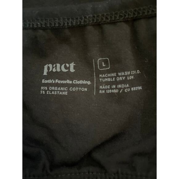 PACT Everyday Shelf Bra Camisole SUSTAINABLE ORGANIC COTTON Tank Top L Black - Picture 4 of 4